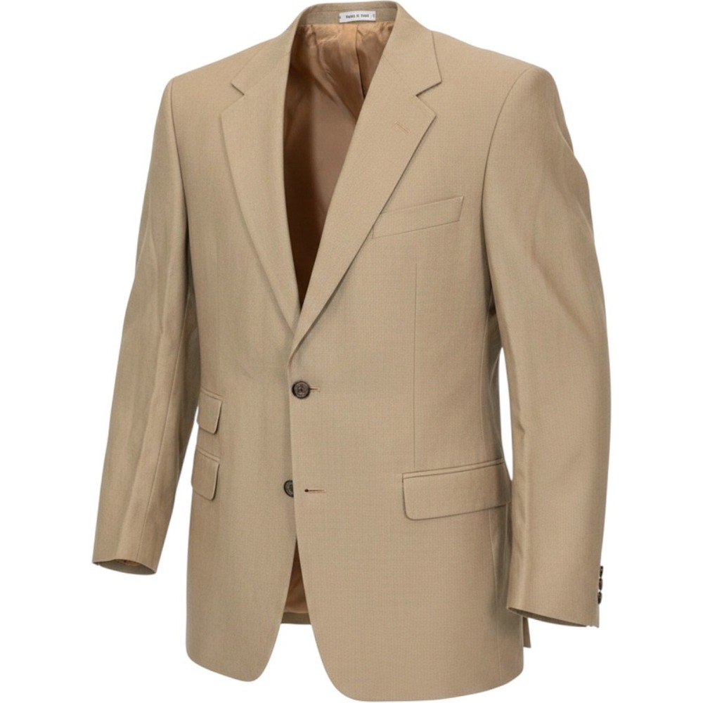 Yves Saint Laurent Men Tan Worsted Wool Blazer Jacket Made in Italy 48 Chest
